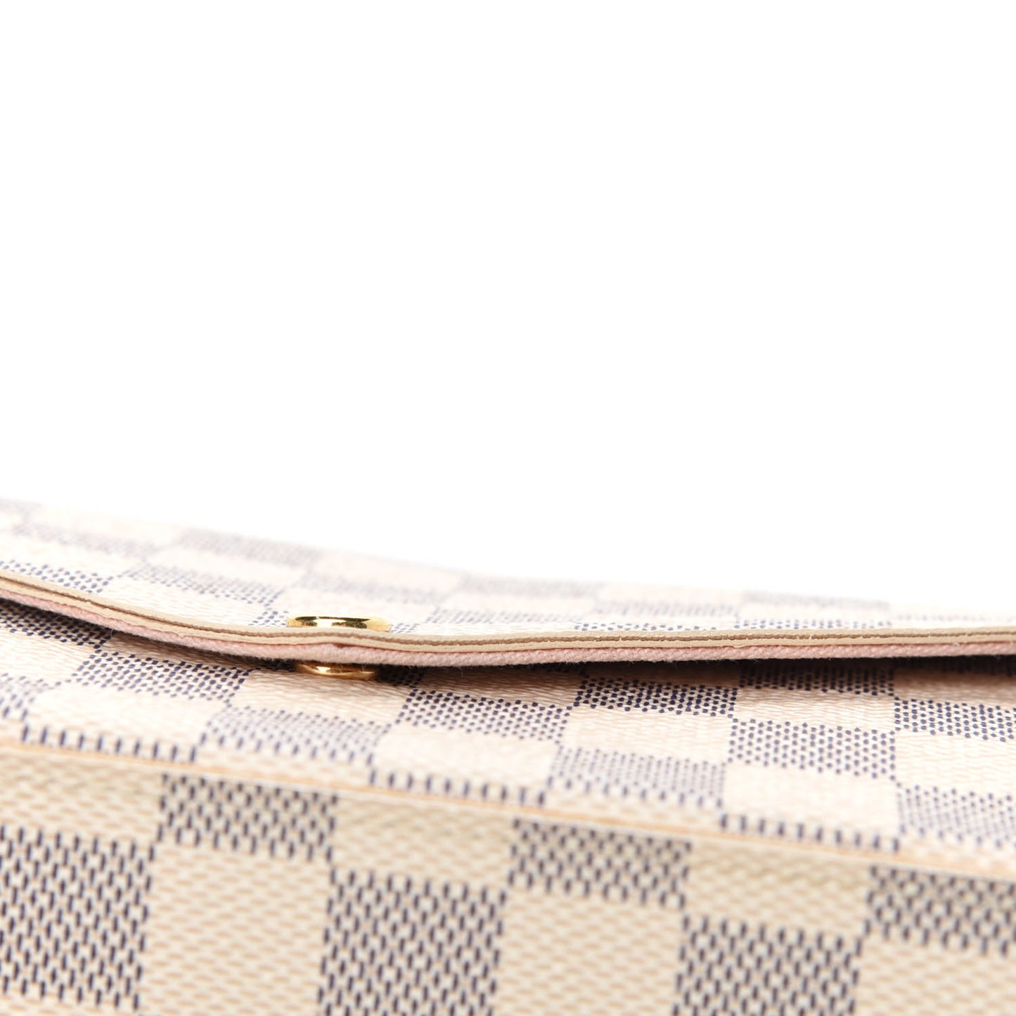 Damier Azur Pochette Felicie Chain Wallet Rose Ballerine