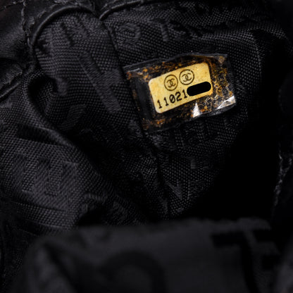 Chanel Satin Diamond Stitch Croissant Pochette Black 7 of 12