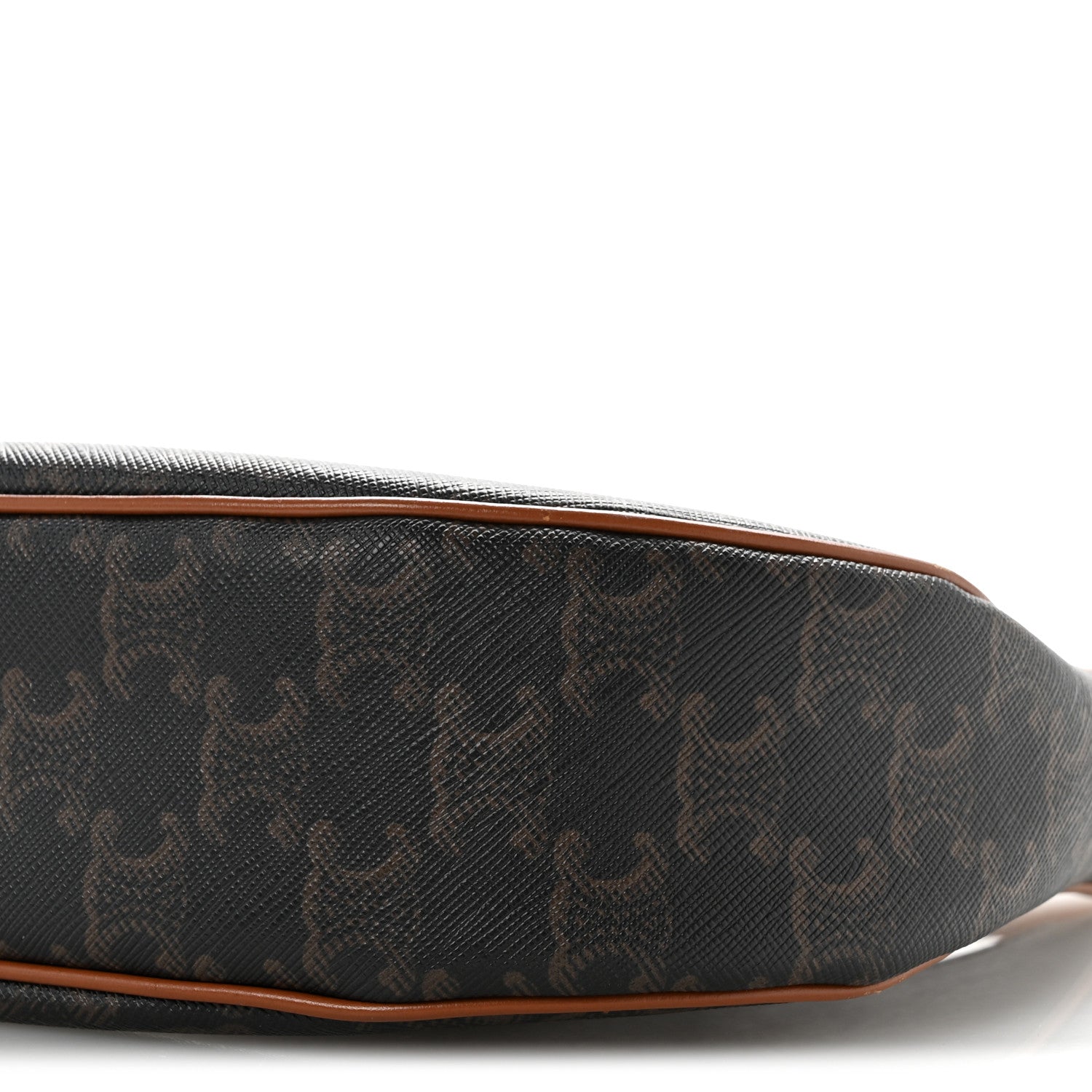 Celine Triomphe Canvas Calfskin Ava Shoulder Bag Tan 10 of 13