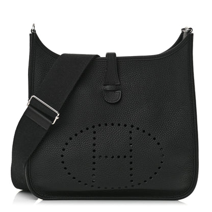 Hermes Taurillon Clemence Evelyne III PM Black 1 of 14