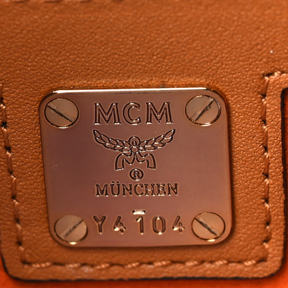 MCM Visetos Medium Patricia Satchel Cognac 6 of 10