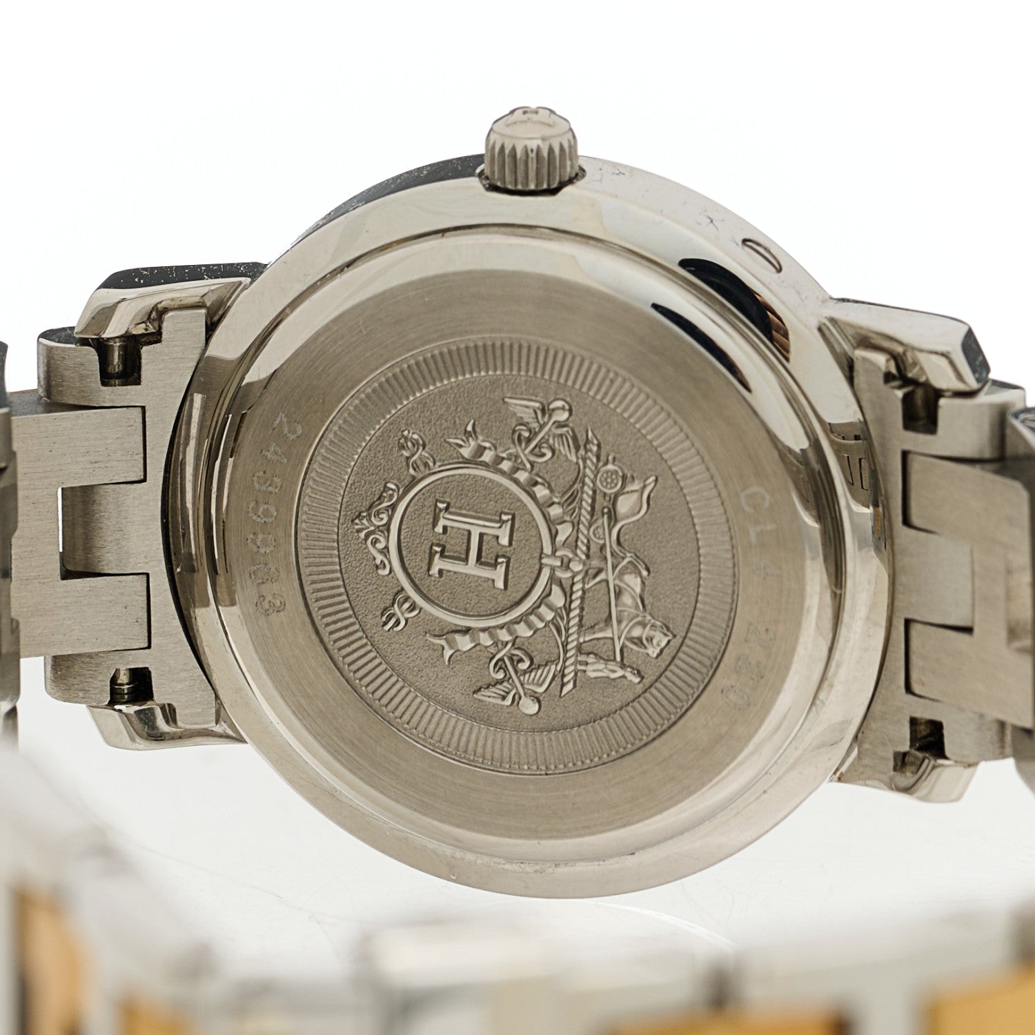 Hermes Stainless Steel 24mm Clipper Quartz Watch Gold 4 of 4