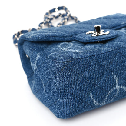 Chanel Denim CC Quilted Mini Square Flap Blue 8 of 10