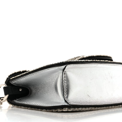 Valentino Garavani Swarovski Crystal Embroidered Vlogo Small Loco Shoulder Bag Crystal Silver 8 of 10