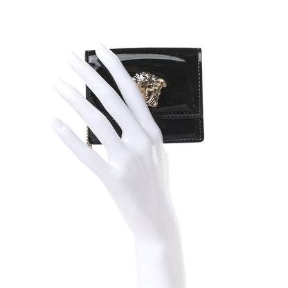 Versace Patent Palazzo Medusa Card Holder With Chain Black 2 of 6