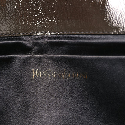 Saint Laurent Textured Patent Monogram Large Belle De Jour Green 6 of 7