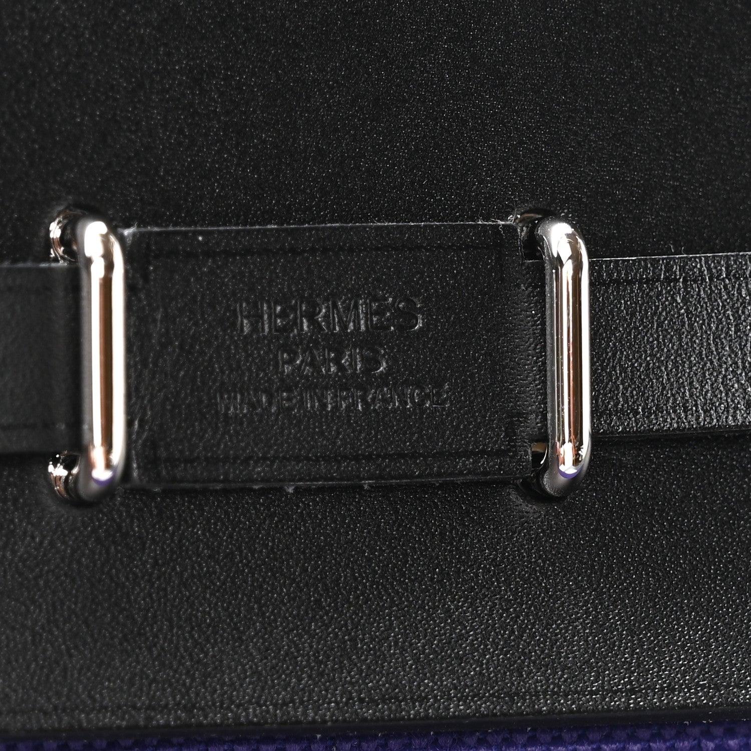 Hermes Military Toile Vache Hunter Herbag Zip Retourne 20 Purple Black 6 of 11