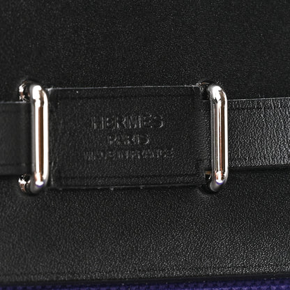 Hermes Military Toile Vache Hunter Herbag Zip Retourne 20 Purple Black 6 of 11