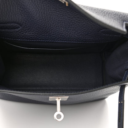 Hermes Taurillon Clemence Kelly Ado Backpack Bleu Nuit Rose D'ete Rouge H 5 of 11