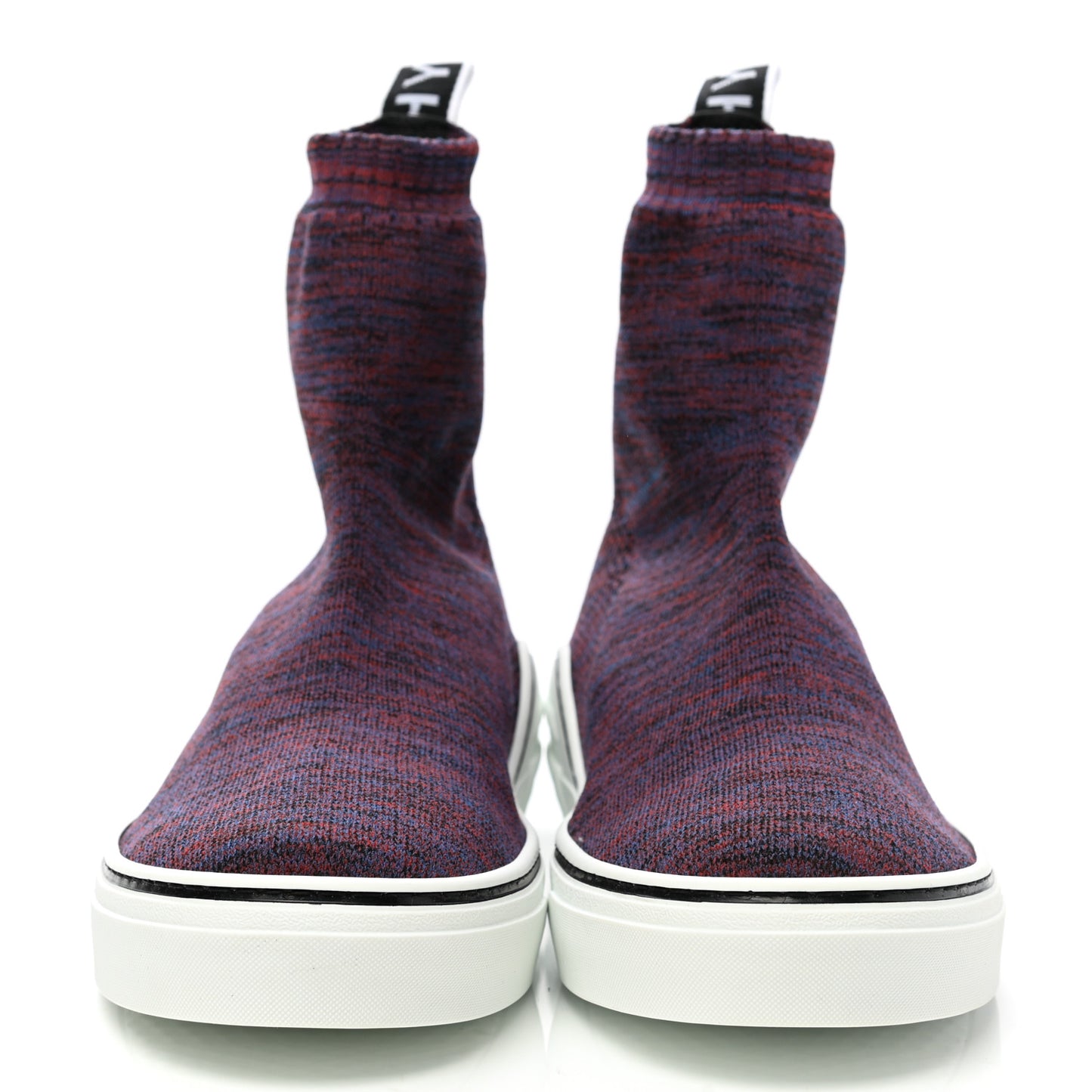 Technical Canvas Knit Mens George V Sock Sneakers 44 Burgundy