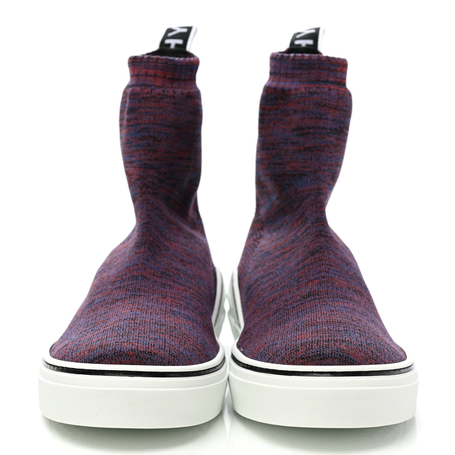 Givenchy Technical Canvas Knit Mens George V Sock Sneakers 44 Burgundy 2 of 6