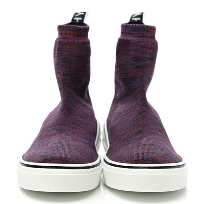 Givenchy Technical Canvas Knit Mens George V Sock Sneakers 44 Burgundy 2 of 6