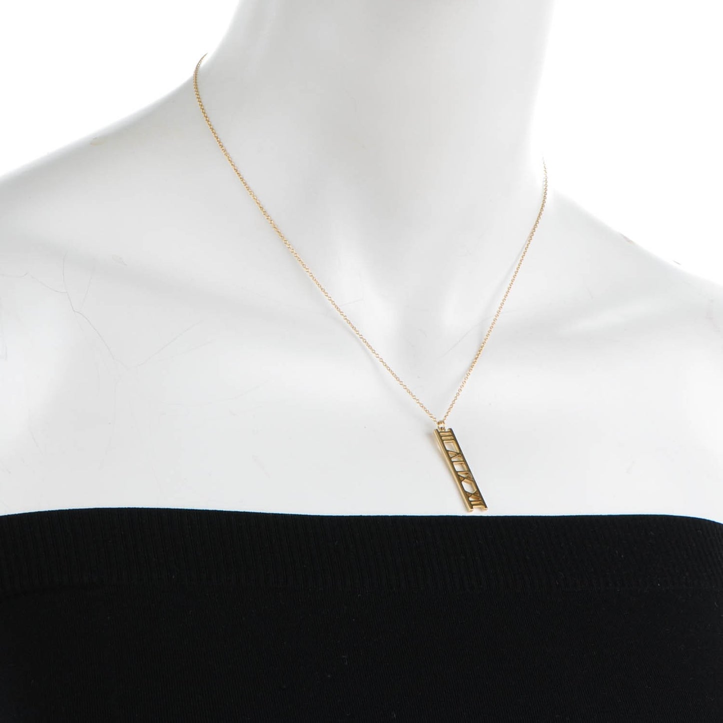 18K Yellow Gold Atlas Bar Pendant Necklace