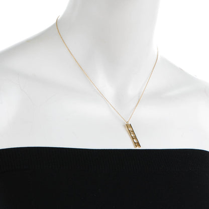 Tiffany 18K Yellow Gold Atlas Bar Pendant Necklace 2 of 5