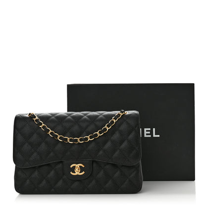 Chanel Caviar Quilted Jumbo Double Flap Black 12 of 12
