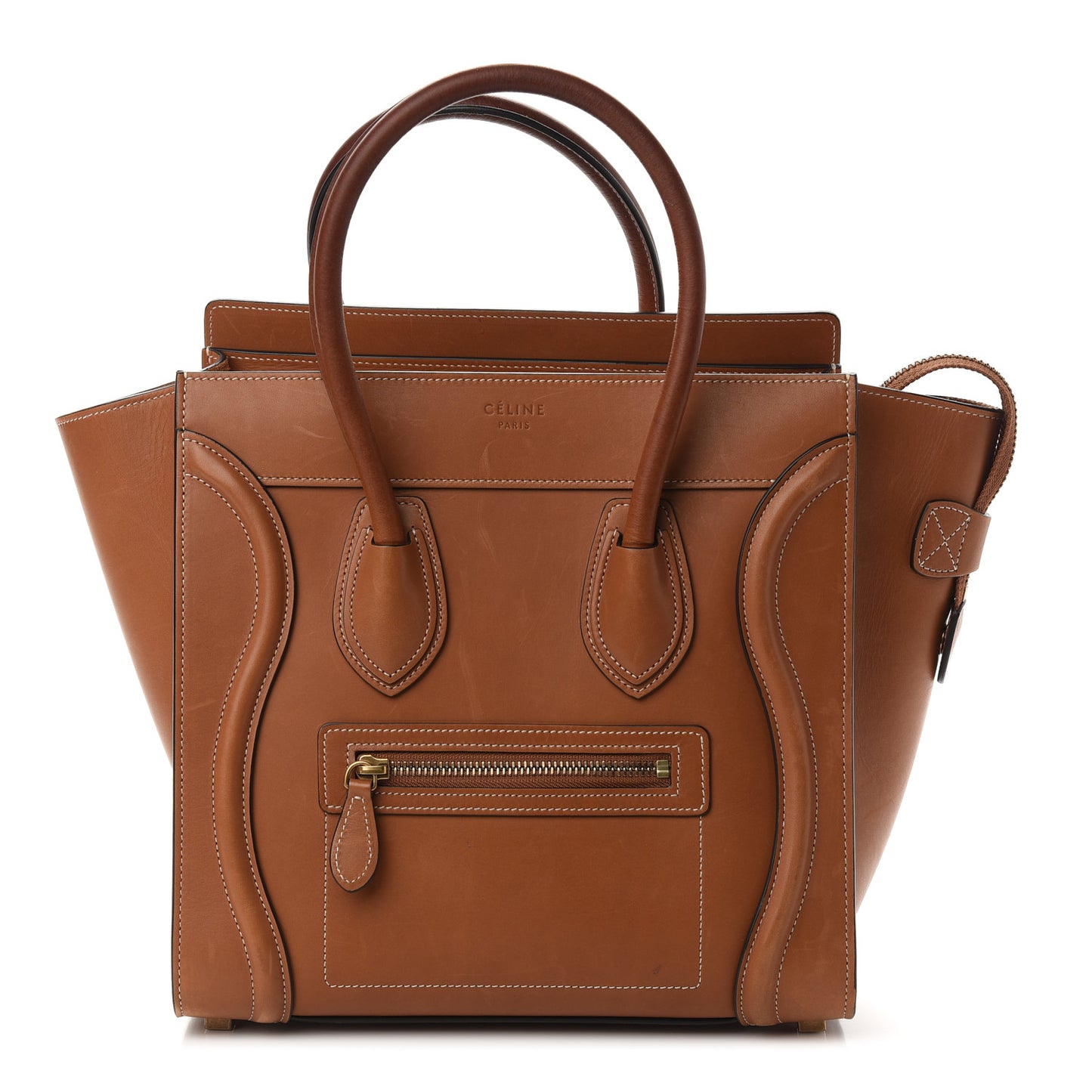 Natural Calfskin Micro Luggage Tan