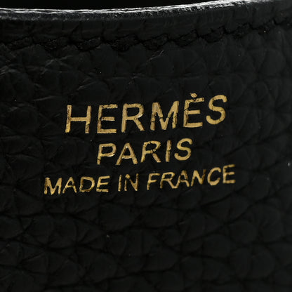 Hermes Taurillon Clemence Lindy 30 Black 6 of 11