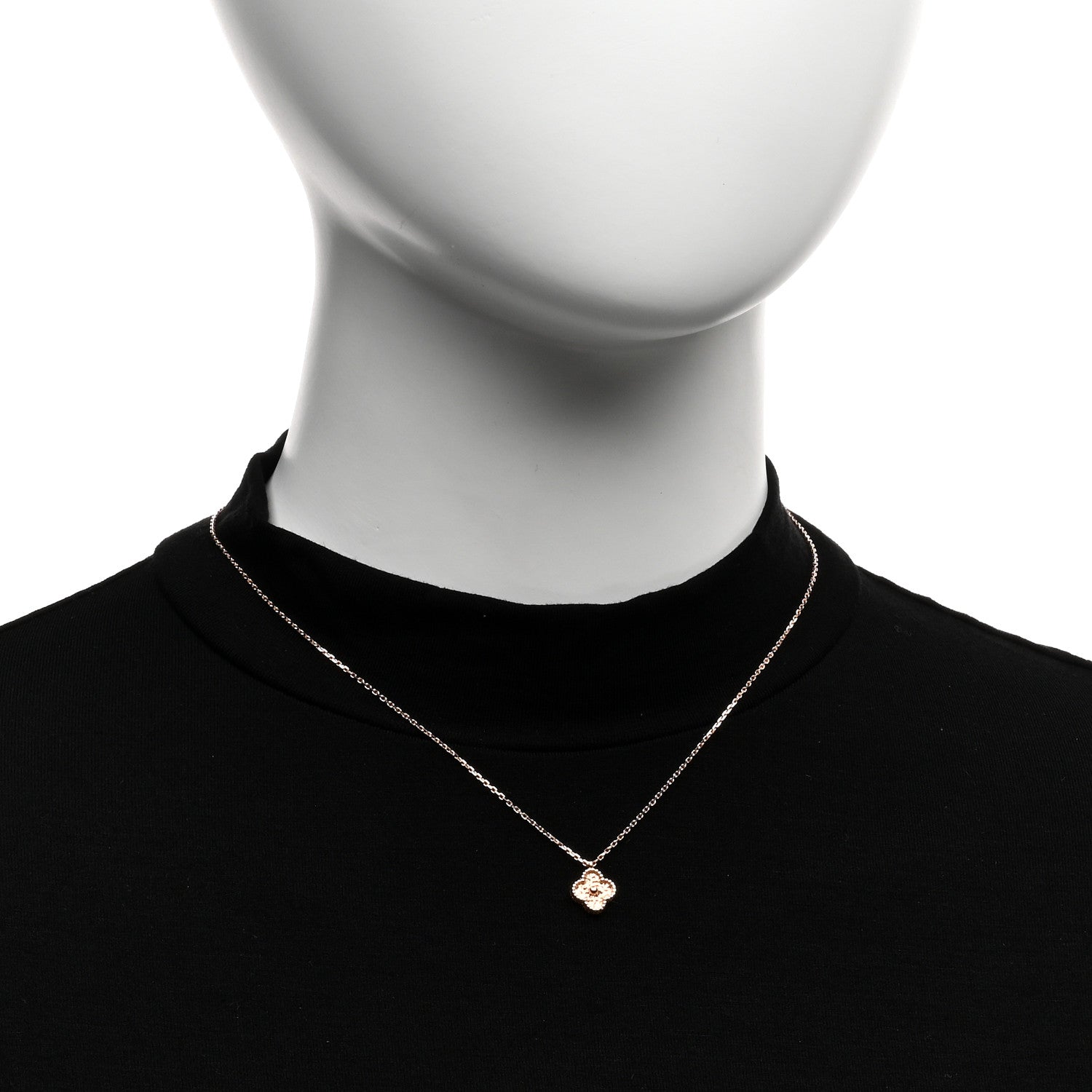 Van Cleef & Arpels 18K Rose Gold Sweet Alhambra Pendant Necklace 2 of 6
