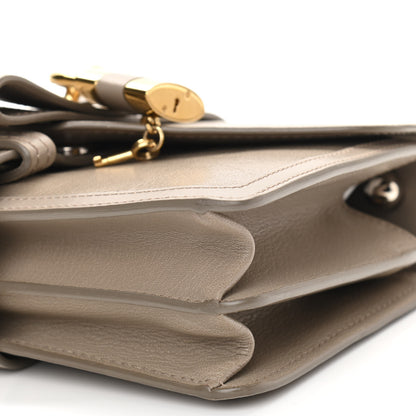 Chloe Shiny Goatskin Calfskin Aby Chain Shoulder Bag Motty Grey 10 of 10