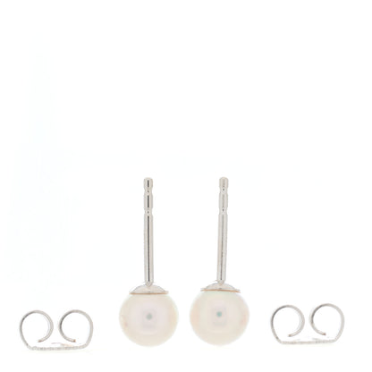 Mikimoto 18K White Gold 5-5.5mm Akoya Pearl Stud Earrings 3 of 4