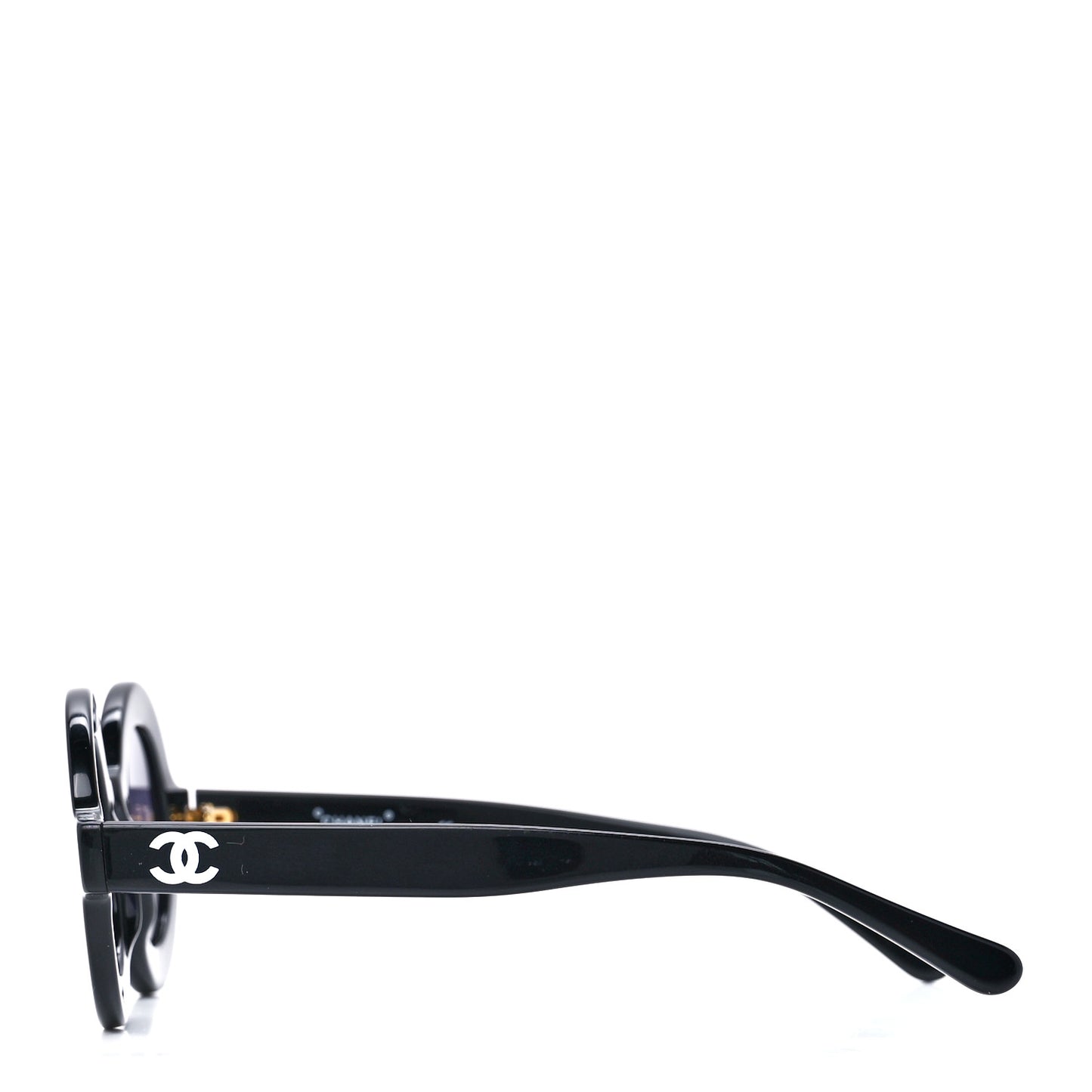 Round 01945 94305 Sunglasses Black White