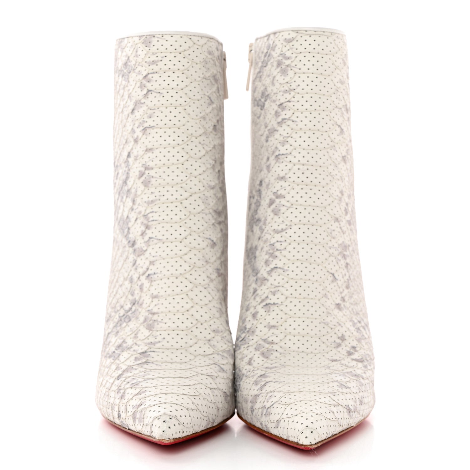 Christian Louboutin Calfskin Perforated So Kate Booty 100 Ankle Boots 39.5 Roccia 2 of 14