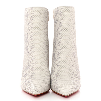 Christian Louboutin Calfskin Perforated So Kate Booty 100 Ankle Boots 39.5 Roccia 2 of 14