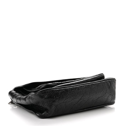 Saint Laurent Crinkled Calfskin Matelasse Monogram Medium Niki Chain Satchel Black 3 of 9