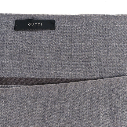 Gucci Wool Silk Scarf Grey 3 of 3