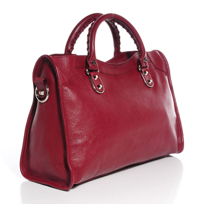 Balenciaga Chevre Silver Metallic Edge Hardware City Rouge Brique Rouge Grenade 3 of 17