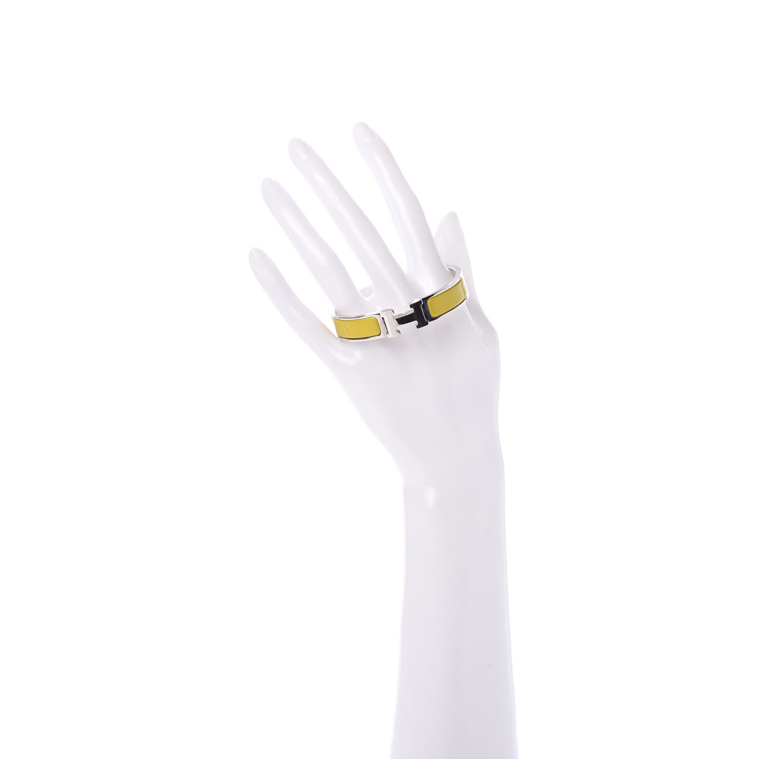Hermes Enamel Narrow Clic Clac H Bracelet PM Chartreuse 2 of 6