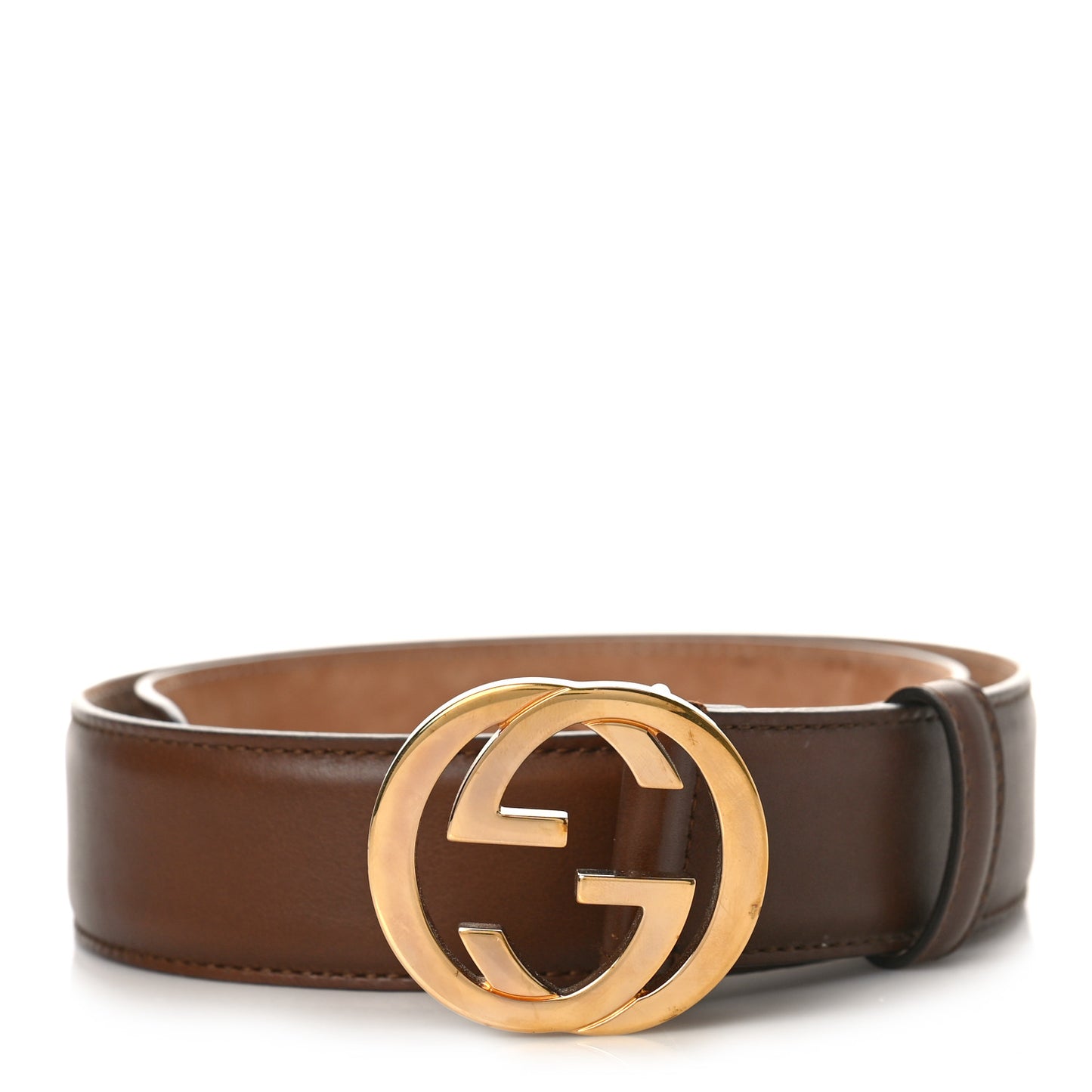 Calfskin Interlocking G 37mm Belt 70 28 Nut Brown