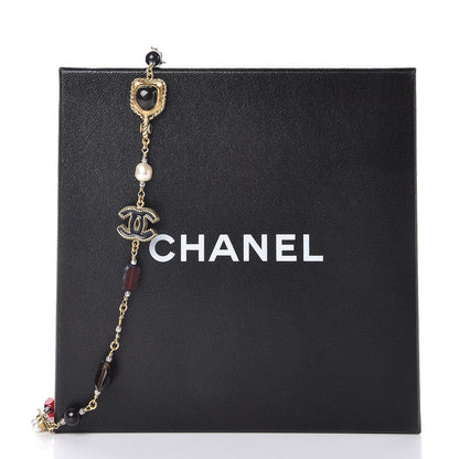Chanel Pearl Enamel Bead CC Necklace Multicolor 5 of 5