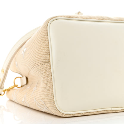 Louis Vuitton Cotton Monogram Embroidered Neonoe MM Beige White 8 of 9