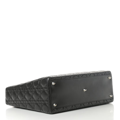 Christian Dior Lambskin Cannage Large Lady Dior Black 4 of 14