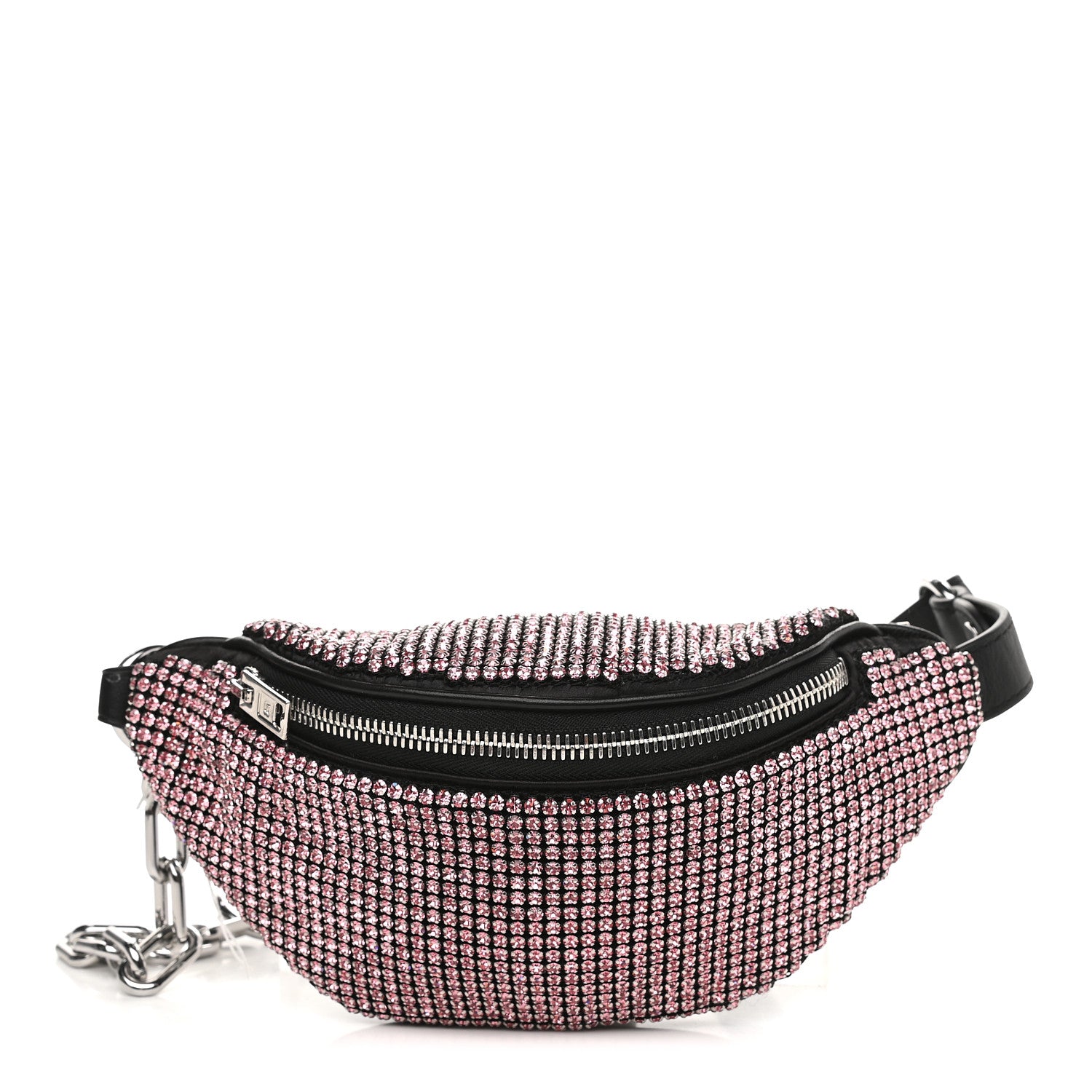 Alexander Wang Rhinestone Mesh Mini Attica Belt Bag Prism Pink 1 of 10