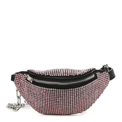 Alexander Wang Rhinestone Mesh Mini Attica Belt Bag Prism Pink 1 of 10