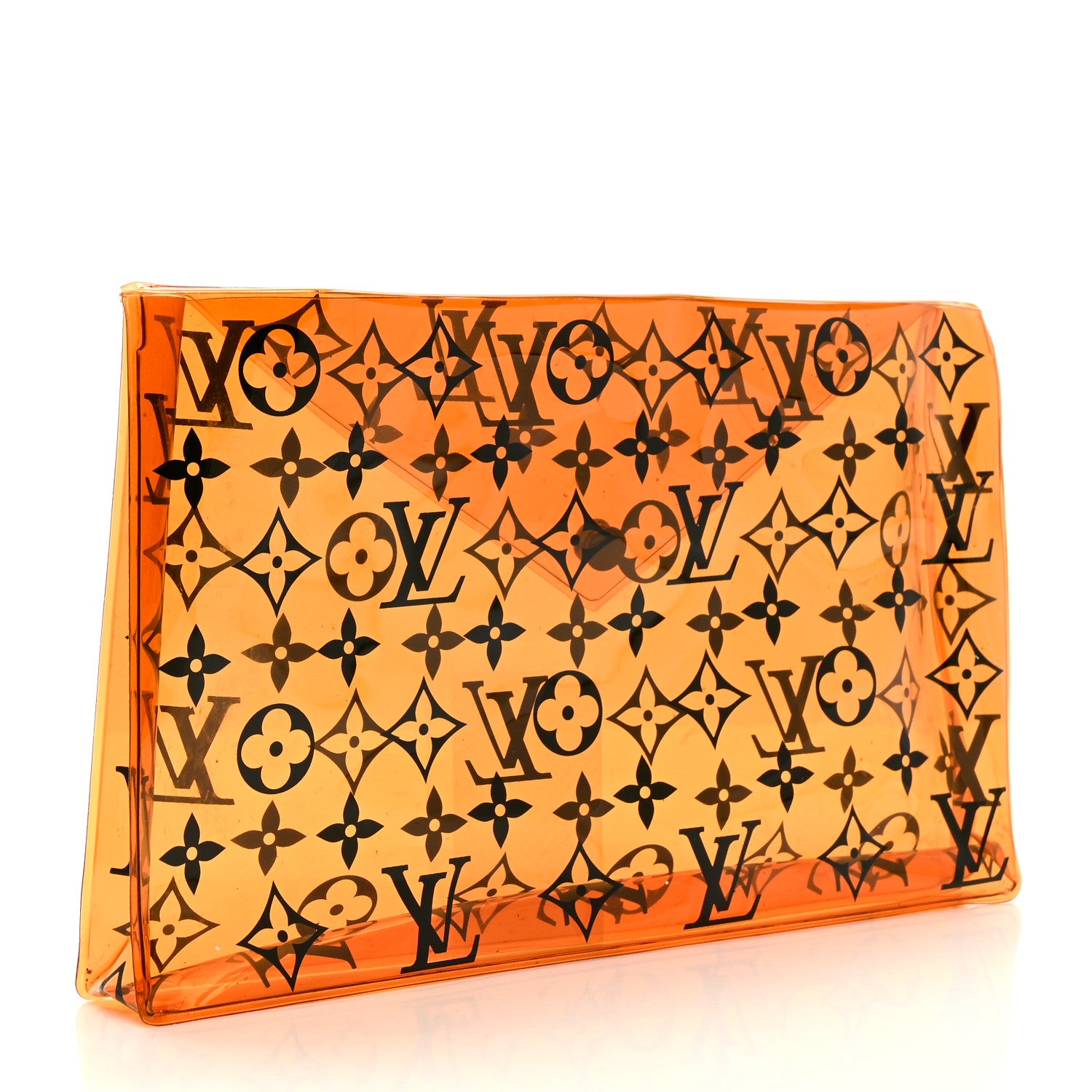 Louis Vuitton PVC Monogram Printed Envelope Pouch Orange 3 of 5