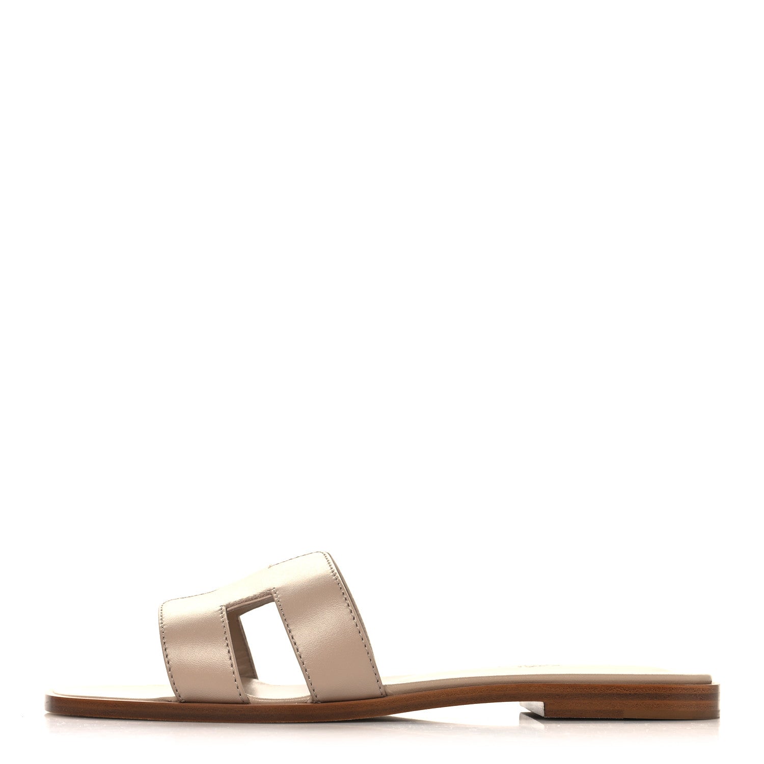 Hermes Box Calfskin Oran Sandals 38.5 Camel 1 of 10
