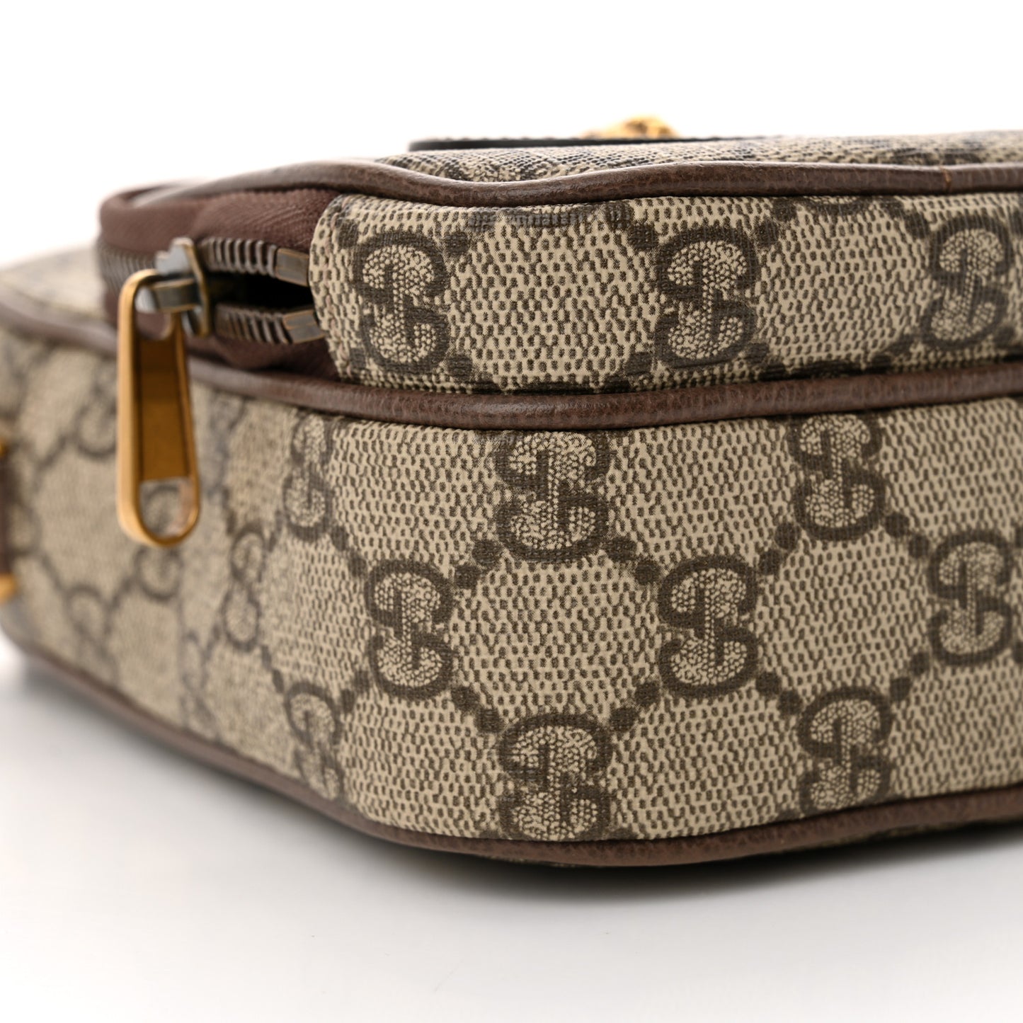 GG Supreme Monogram Mini Neo Vintage Double Zip Messenger Bag Beige New Acero Crop