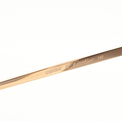 Cartier Metal Double C Squared Sunglasses CT0401S Gold 5 of 8