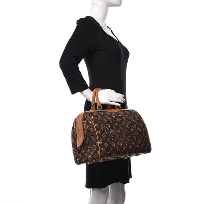 Louis Vuitton Sequin Monogram Sunshine Express Speedy Gold 2 of 10