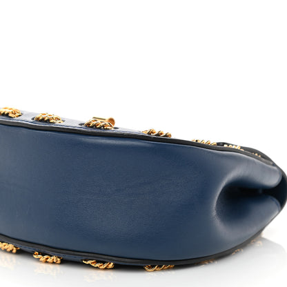 Chloe Lambskin Drew Threaded-Chain Shoulder Bag Blue 8 of 9