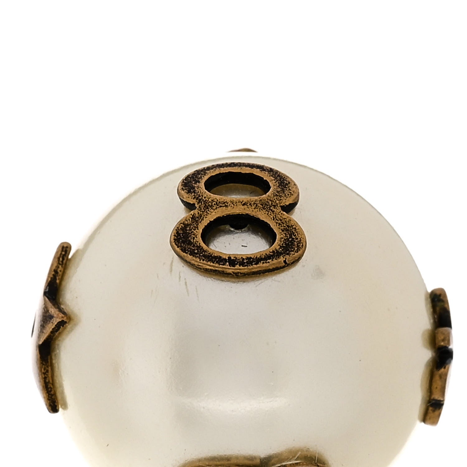 Christian Dior Pearl Crystal Tribales Bee Earrings Gold 5 of 6