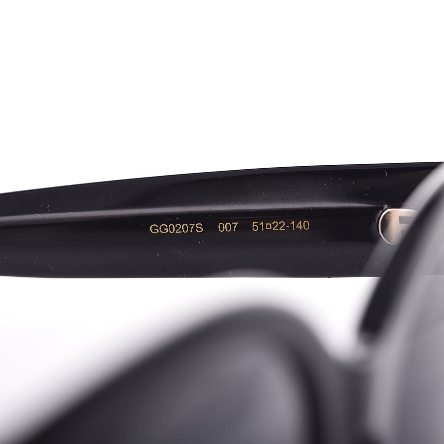 Round Frame GG Star Sunglasses GG0207S Black