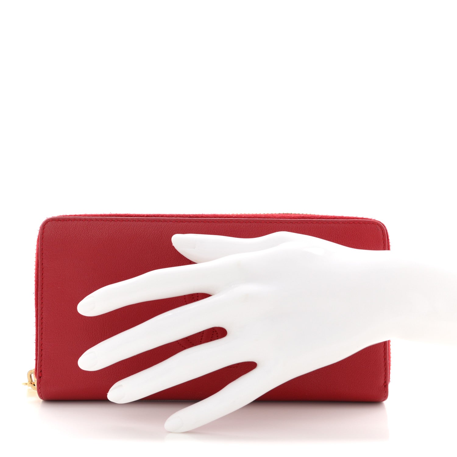 Saint Laurent Chevre Belle De Jour Zip Around Wallet Rouge Orient 2 of 7