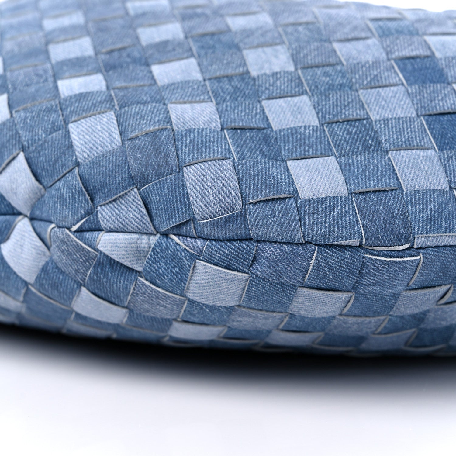 Bottega Veneta Nappa Denim Effect Intrecciato Teen Jodie Hobo Denim 8 of 8
