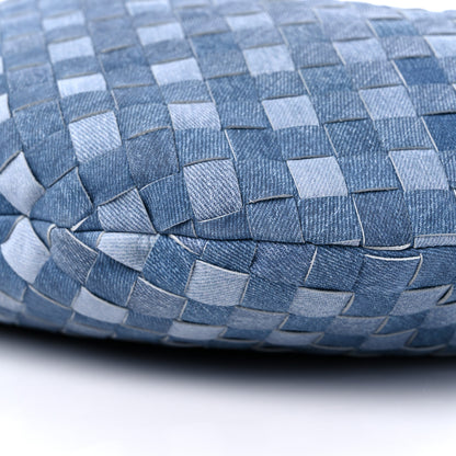 Bottega Veneta Nappa Denim Effect Intrecciato Teen Jodie Hobo Denim 8 of 8