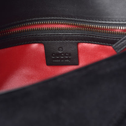 Gucci Velvet Matelasse Small GG Marmont Shoulder Bag Black 6 of 7
