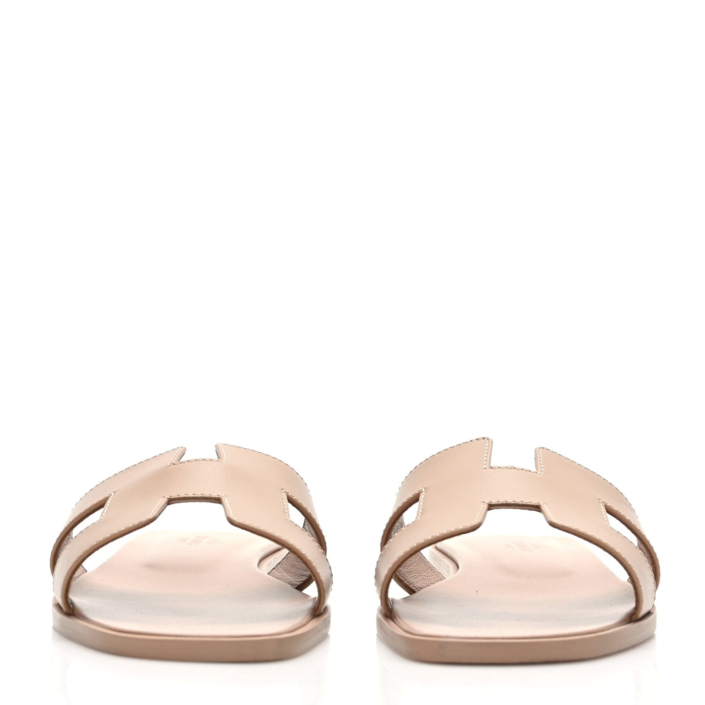 Box Calfskin Oran Sandals 37.5 Bois De Santal